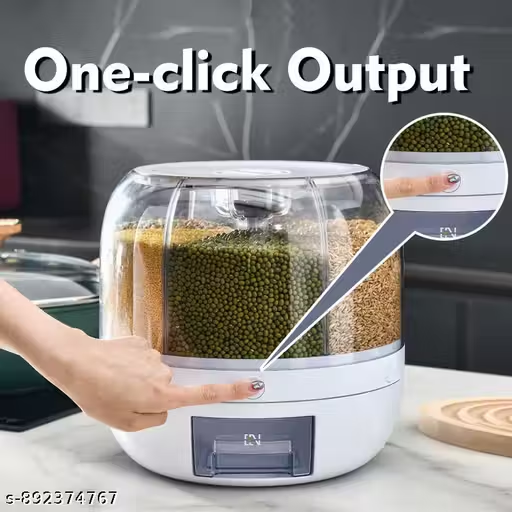6-Grid Rotating Grain Dispenser - Grocery storage